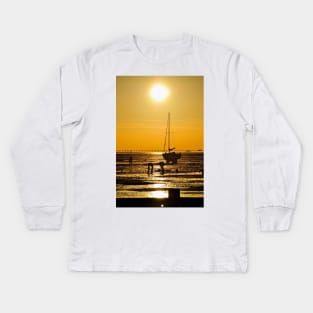 Thorpe Bay Sunset Southend on Sea Essex Kids Long Sleeve T-Shirt